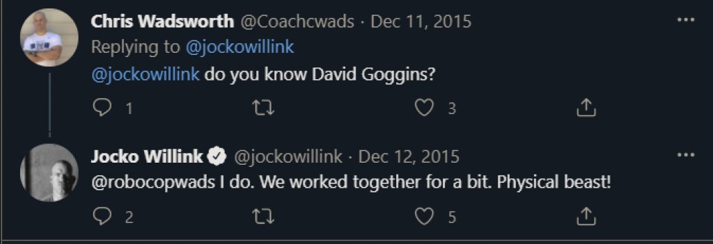 Jocko worked with Goggins