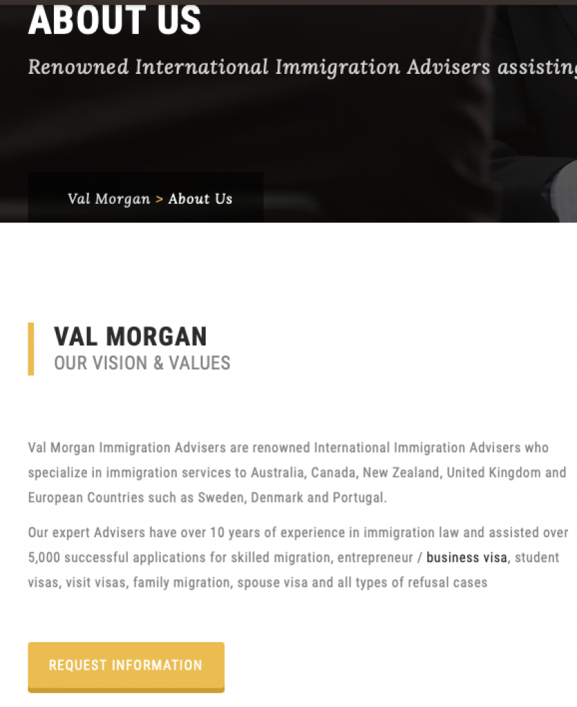 Val Morgan Immigration hides