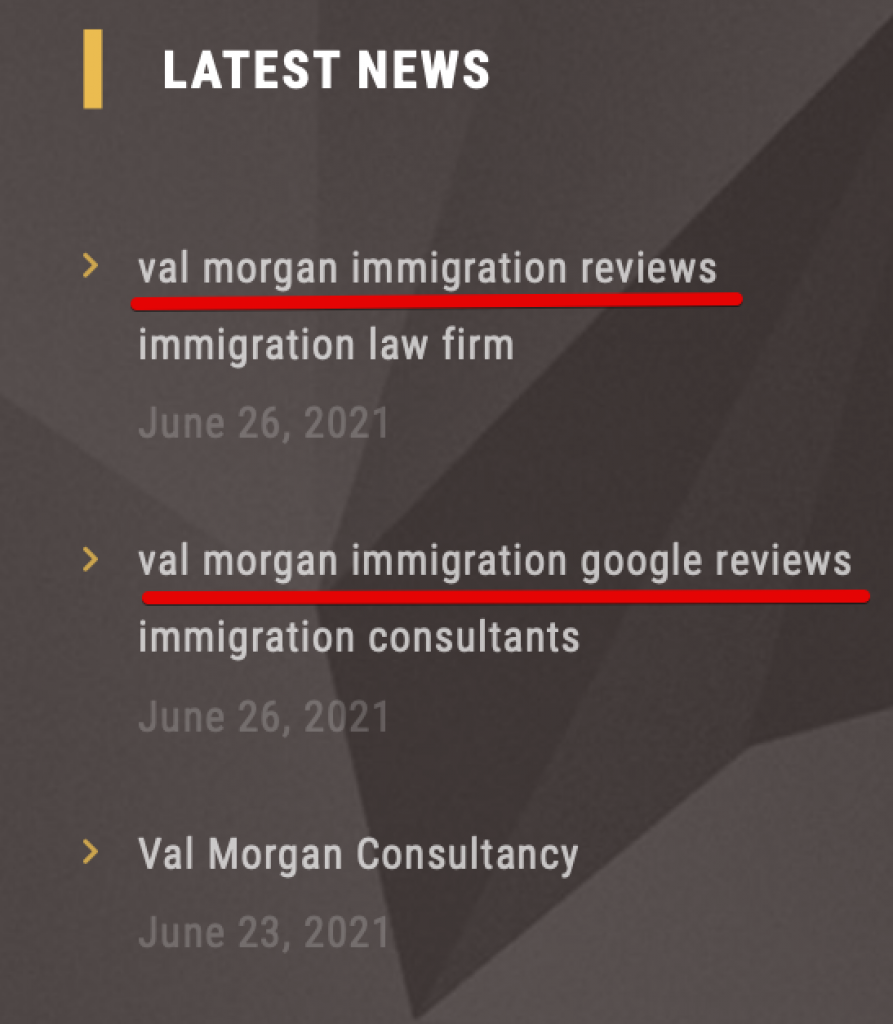 Val Morgan Immigration reviews