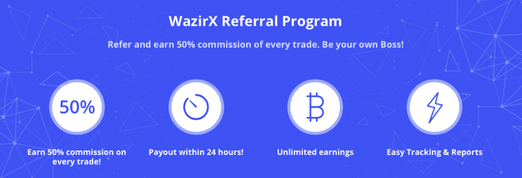 WazirX refer and earn