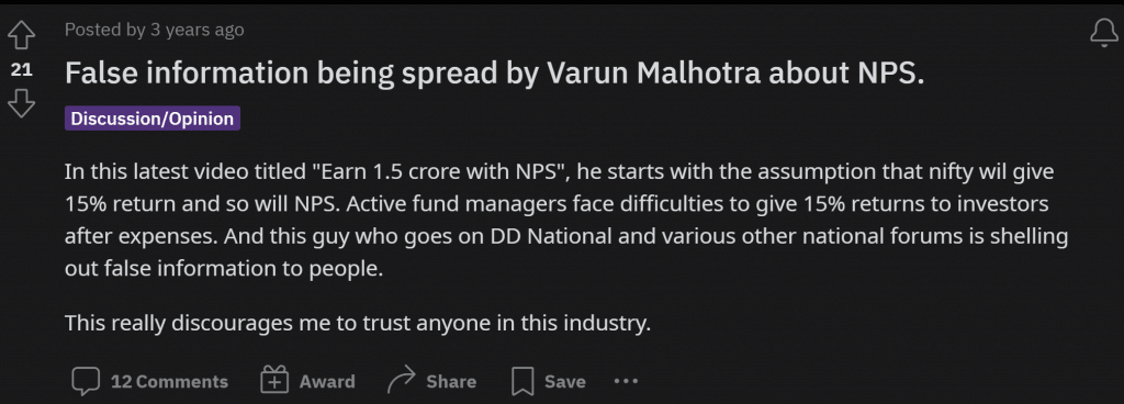 Varun Malhotra is spreading false information
