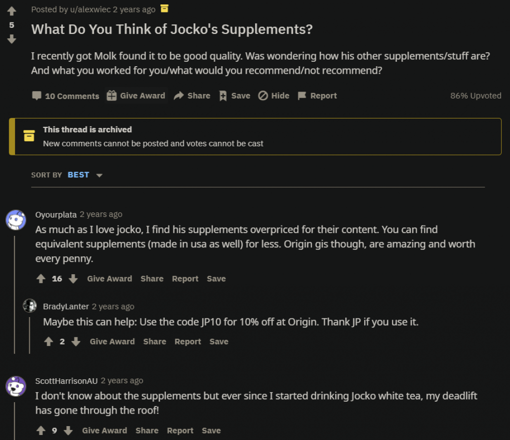 Jocko Supplement Reviews & Complaints