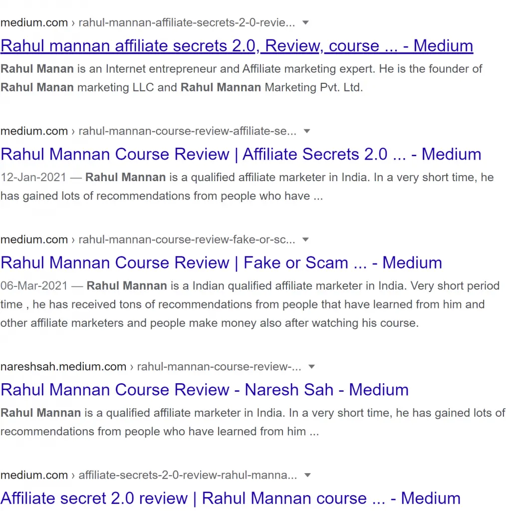 Rahul Mannan Fake Reviews