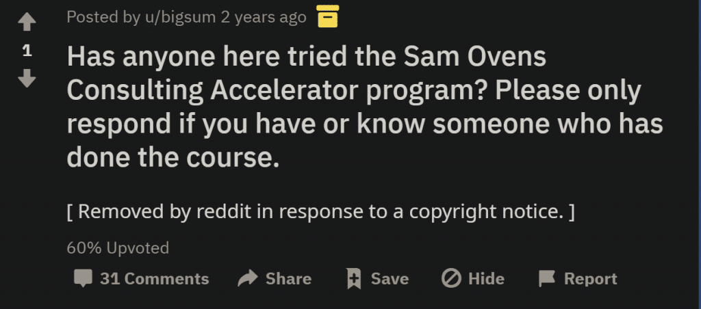Sam Ovens scam