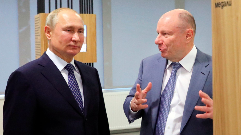 Vladimir Potanin with Putin
