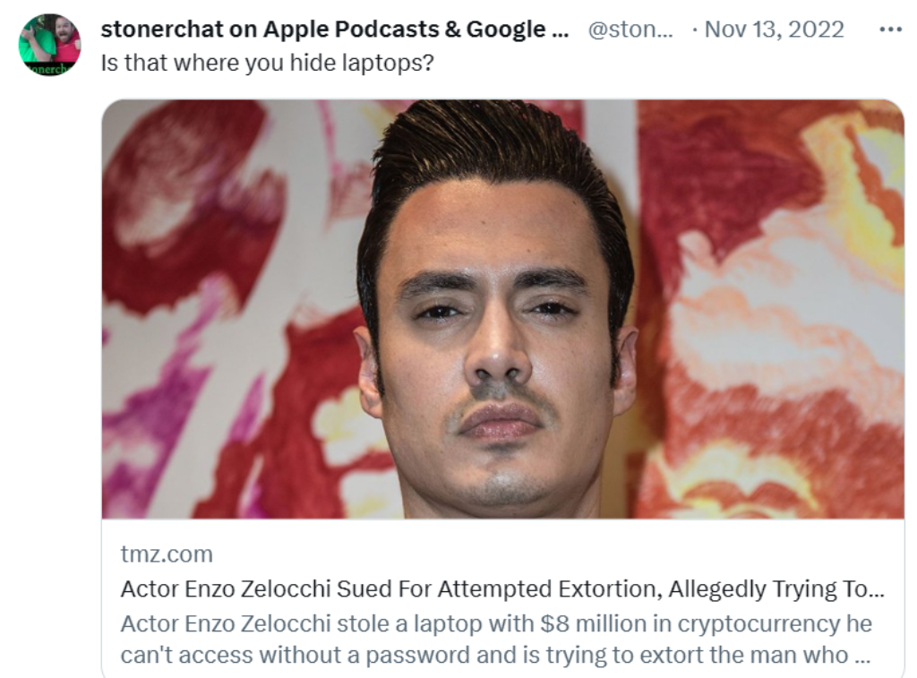Media coverage on the Enzo Zelocchi extortion allegations