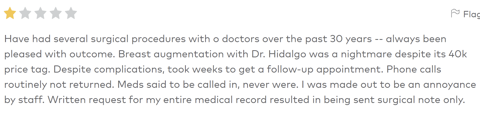 Dr. David A. Hidalgo, MD review